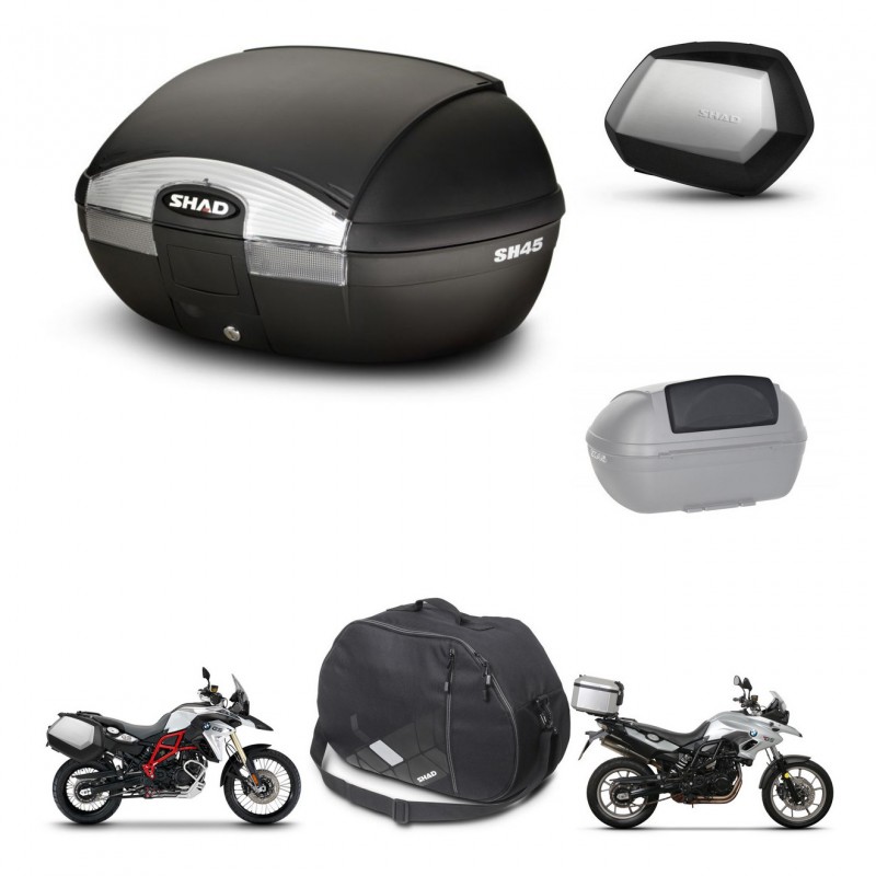 SHAD SH35 PREMIUM suitcases + mounting bracket SH45 trunk accessories KIT-458415