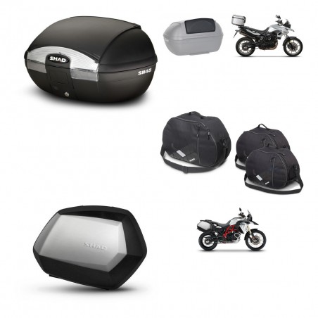 SHAD Maletas SH35 PREMIUM + soporte montaje baul SH45 accesorios KIT-458416