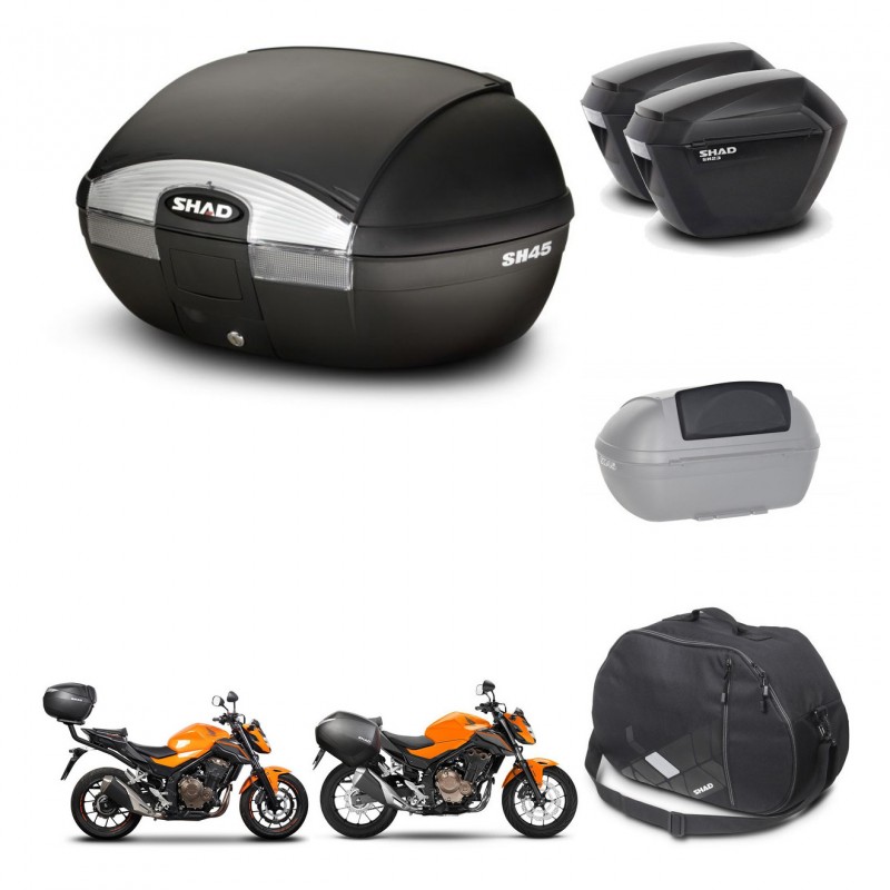 SHAD Maletas sh23 + soporte montaje baul SH45 accesorios KIT-458421