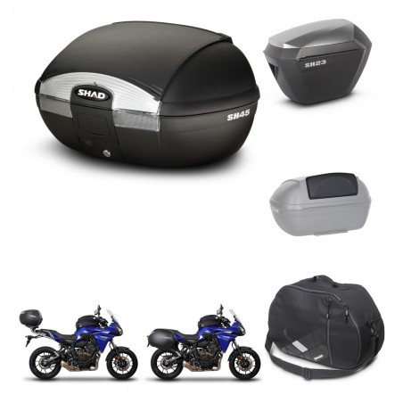 SHAD Maletas sh23 alu + soporte montaje baul SH45 accesorios KIT-458425