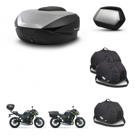 SHAD Maletas SH35 PREMIUM + soporte montaje baul SH59 accesorios 59L KIT-458438