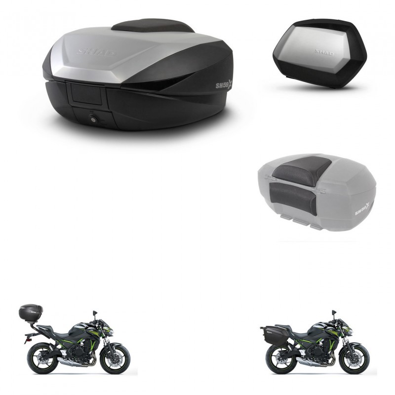 SHAD SH35 PREMIUM suitcases + mounting bracket SH59 trunk accessories 59L KIT-458457