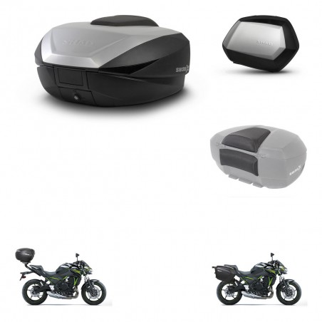 SHAD Maletas SH35 PREMIUM + soporte montaje baul SH59 accesorios 59L KIT-458457