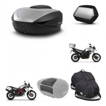 SHAD SH35 PREMIUM suitcases + mounting bracket SH59 trunk accessories 59L KIT-458464