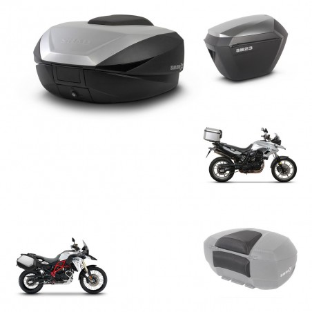 SHAD Maletas sh23 alu + soporte montaje baul SH59 accesorios 59L KIT-458465