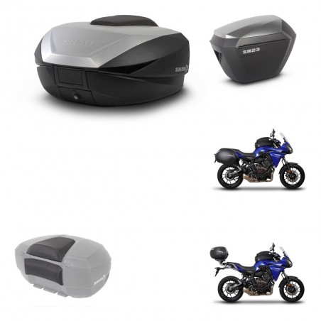 SHAD Maletas sh23 alu + soporte montaje baul SH59 accesorios 59L KIT-458467
