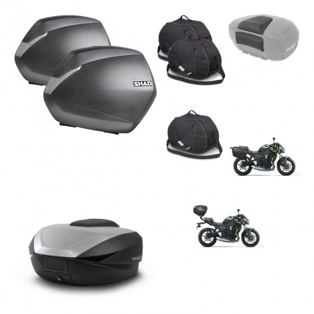 SHAD SH59 trunk + mounting bracket SH36 suitcases accessories 59L KIT-458475