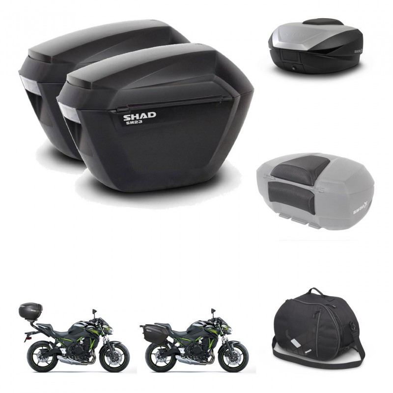 SHAD SH59 trunk + mounting bracket sh23 suitcases accessories 59L KIT-458476