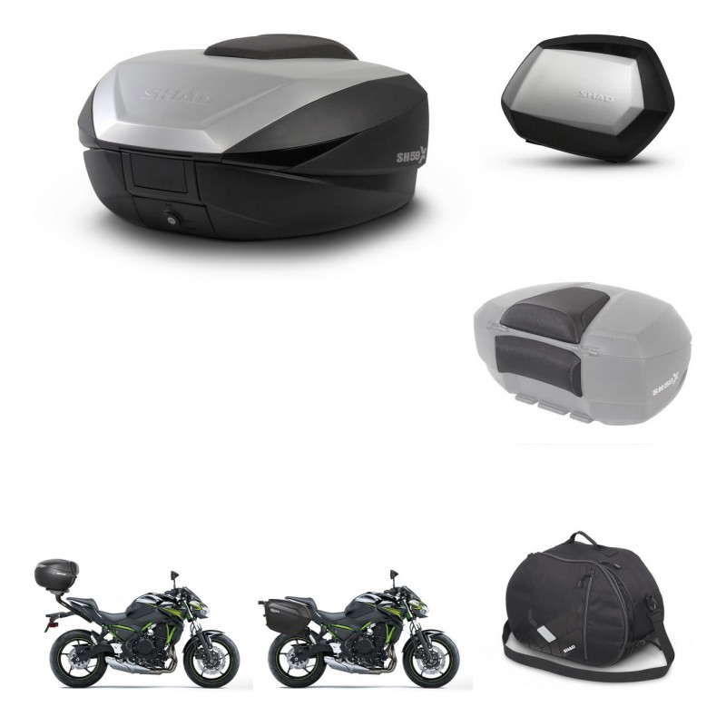 SHAD SH35 PREMIUM suitcases + mounting bracket SH59 trunk accessories 59L KIT-458477