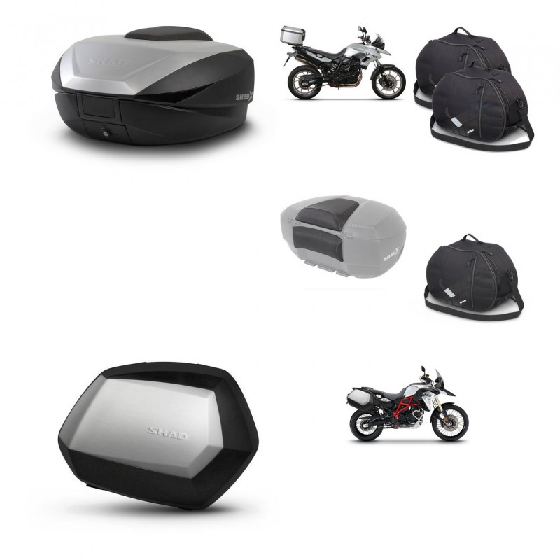 SHAD SH35 PREMIUM suitcases + mounting bracket SH59 trunk accessories 59L KIT-458484
