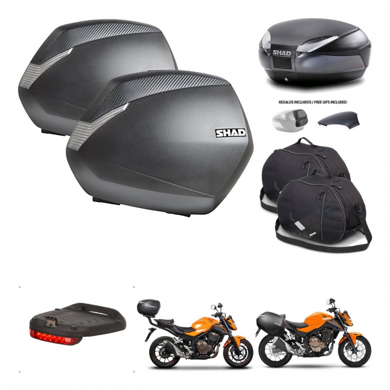 SHAD Baul SH48 tapa respaldo + soporte montaje maletas SH36 accesorios 49 L KIT-458489