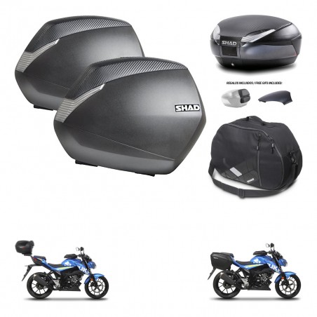 SHAD Baul SH48 tapa respaldo + soporte montaje maletas SH36 accesorios 49 L KIT-458494