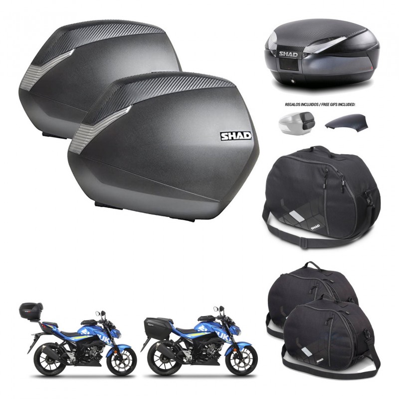 SHAD Baul SH48 tapa respaldo + soporte montaje maletas SH36 accesorios 49 L KIT-458495
