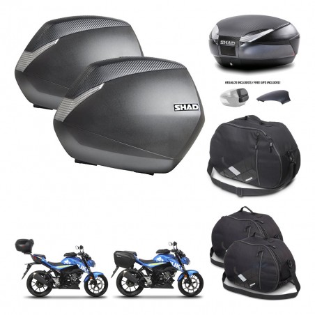 SHAD Baul SH48 tapa respaldo + soporte montaje maletas SH36 accesorios 49 L KIT-458495