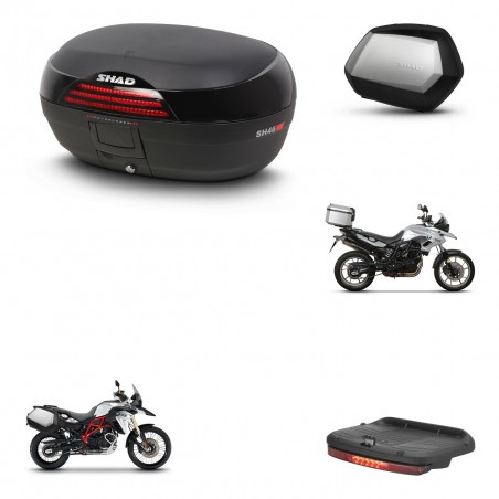 SHAD Maletas SH35 PREMIUM + soporte montaje baul SH46 accesorios 45 L KIT-458517
