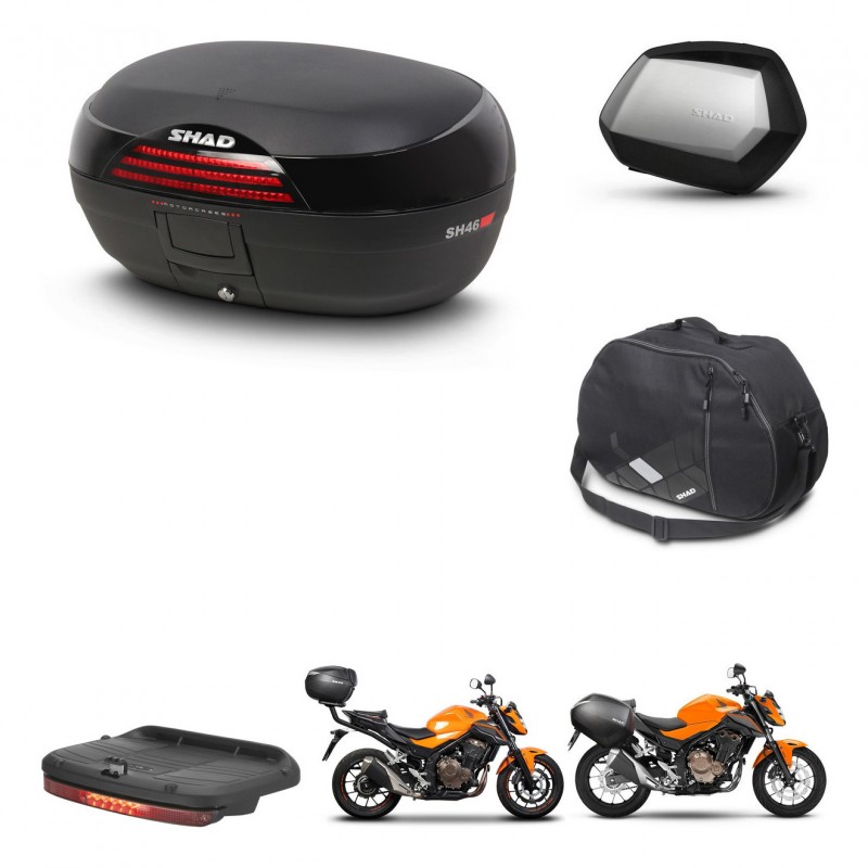 SHAD SH35 PREMIUM suitcases + mounting bracket SH46 trunk accessories 45 L KIT-458523
