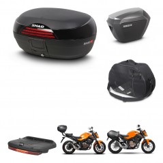 SHAD Maletas sh23 alu + soporte montaje baul SH46 accesorios 45 L KIT-458525