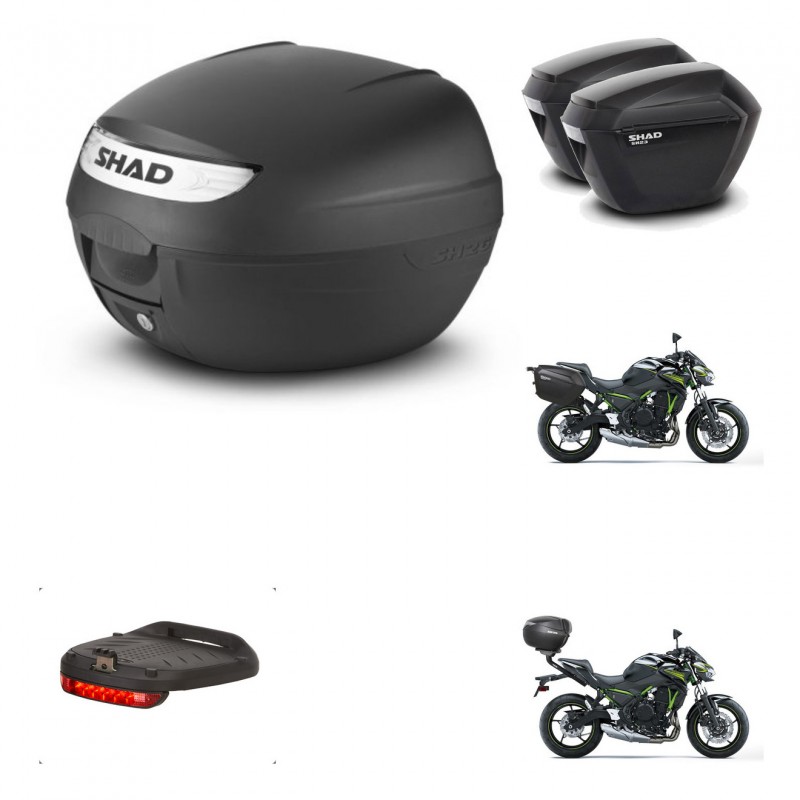 SHAD Maletas sh23 + soporte montaje baul SH26 accesorios KIT-458528