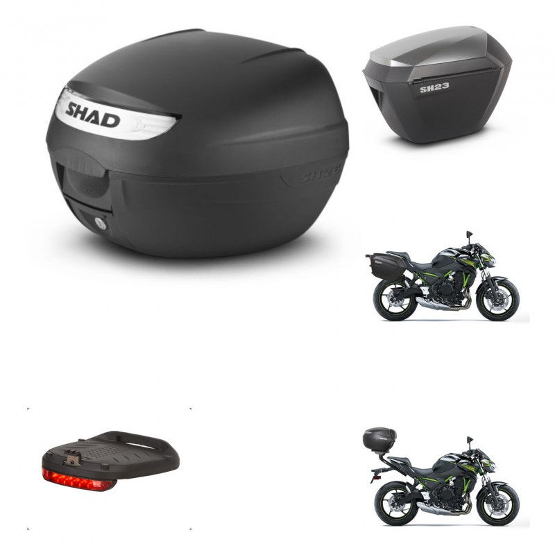 SHAD SH23 alu suitcases + mounting bracket SH26 trunk accessories KIT-458529