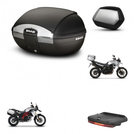 SHAD Maletas SH35 PREMIUM + soporte montaje baul SH45 accesorios KIT-458548