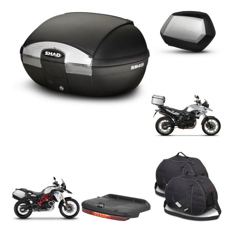 SHAD Maletas SH35 PREMIUM + soporte montaje baul SH45 accesorios KIT-458549