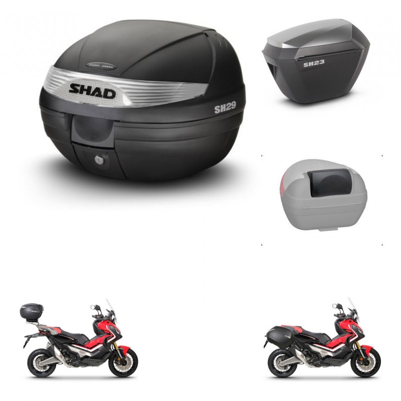 SHAD SH23 alu suitcases + mounting bracket SH29 trunk accessories KIT-458586