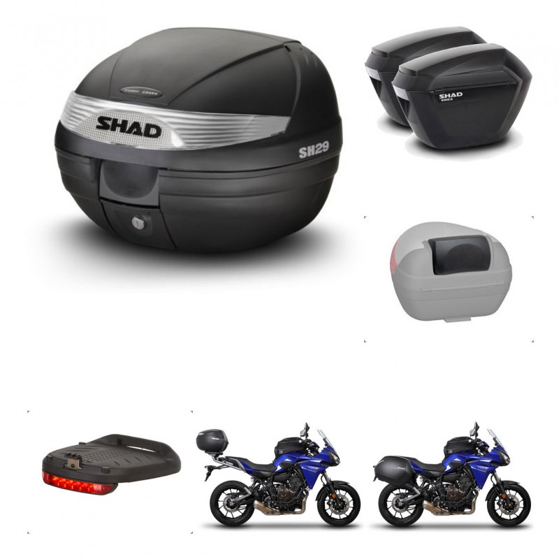 SHAD Maletas sh23 + soporte montaje baul SH29 accesorios KIT-458600