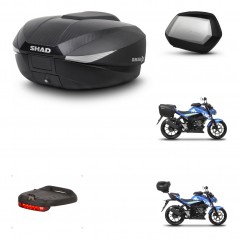 SHAD Maletas SH35 PREMIUM + soporte montaje baul SH58 accesorios KIT-458605