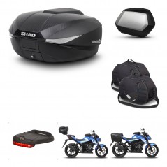 SHAD Maletas SH35 PREMIUM + soporte montaje baul SH58 accesorios KIT-458606