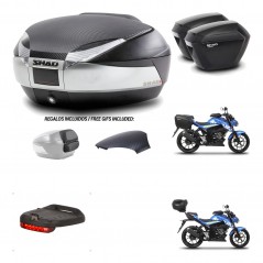 SHAD Maletas sh23 + soporte montaje baul SH48 tapa respaldo accesorios KIT-458638