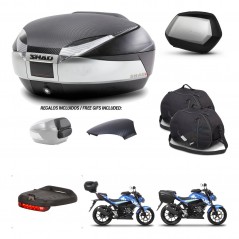 SHAD SH35 PREMIUM suitcases + mounting bracket SH48 trunk backrest cover accessories KIT-458640