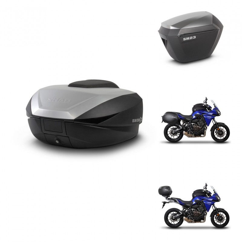 SHAD Maletas sh23 alu + soporte montaje baul SH59 59L KIT-458647