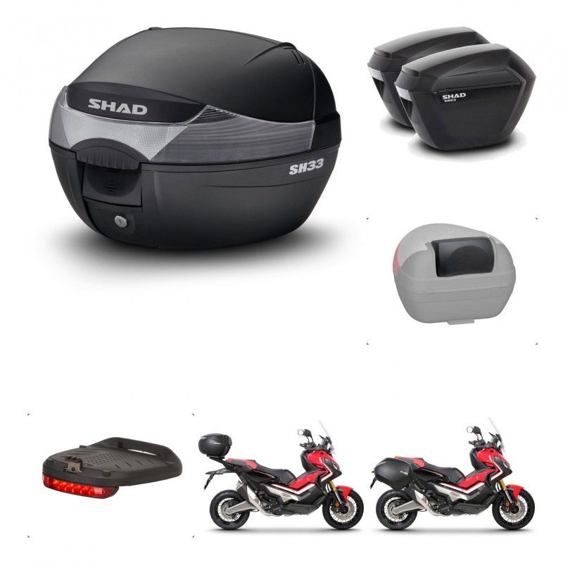 SHAD Maletas sh23 + soporte montaje baul SH33 accesorios KIT-458648