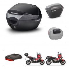 SHAD Maletas sh23 alu + soporte montaje baul SH33 accesorios KIT-458649