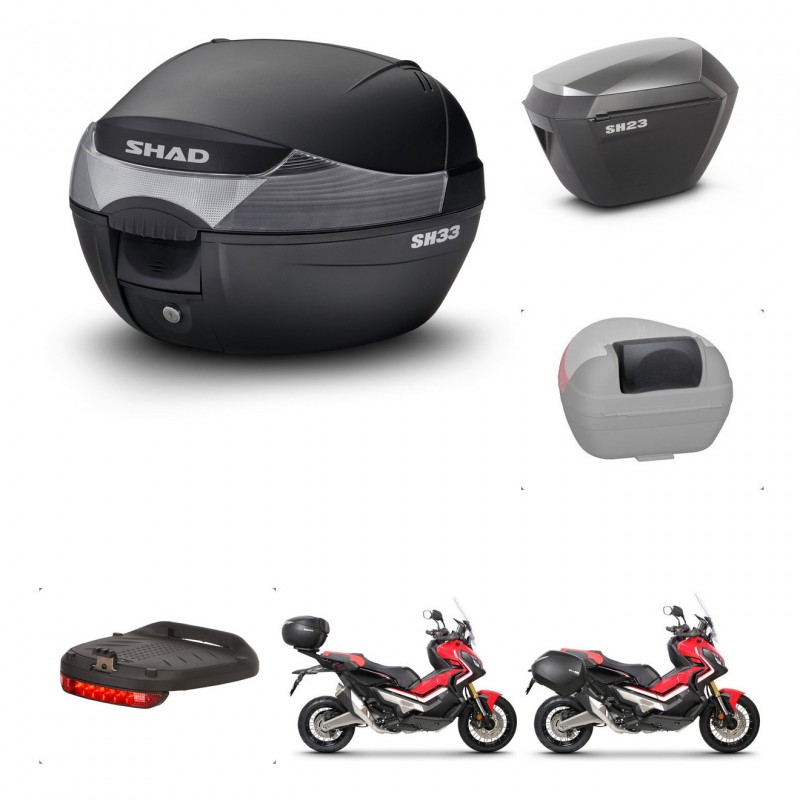 SHAD Maletas sh23 alu + soporte montaje baul SH33 accesorios KIT-458649