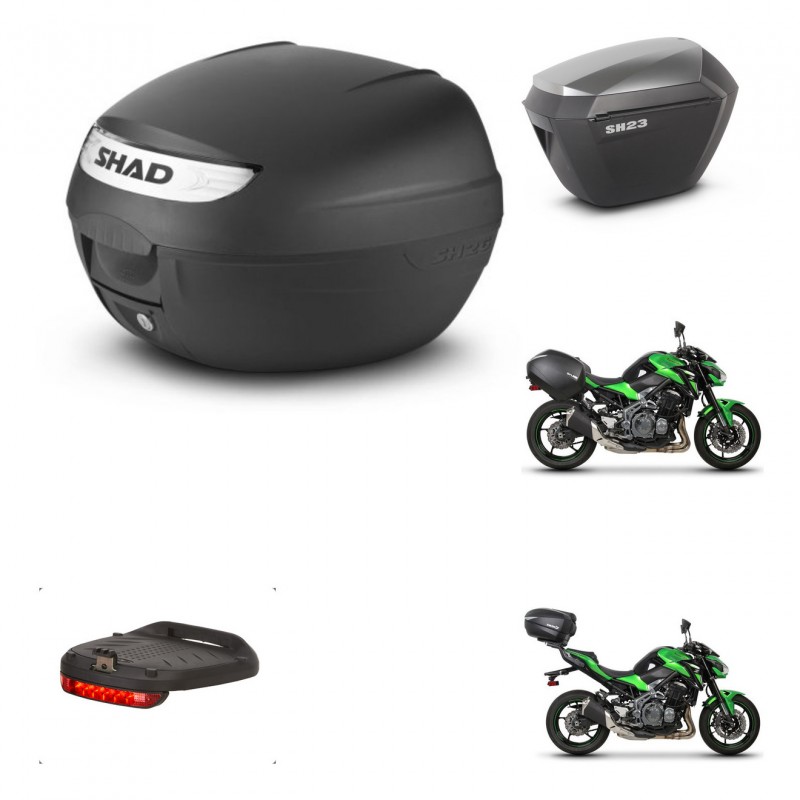 SHAD Maletas sh23 alu + soporte montaje baul SH26 accesorios KIT-458671