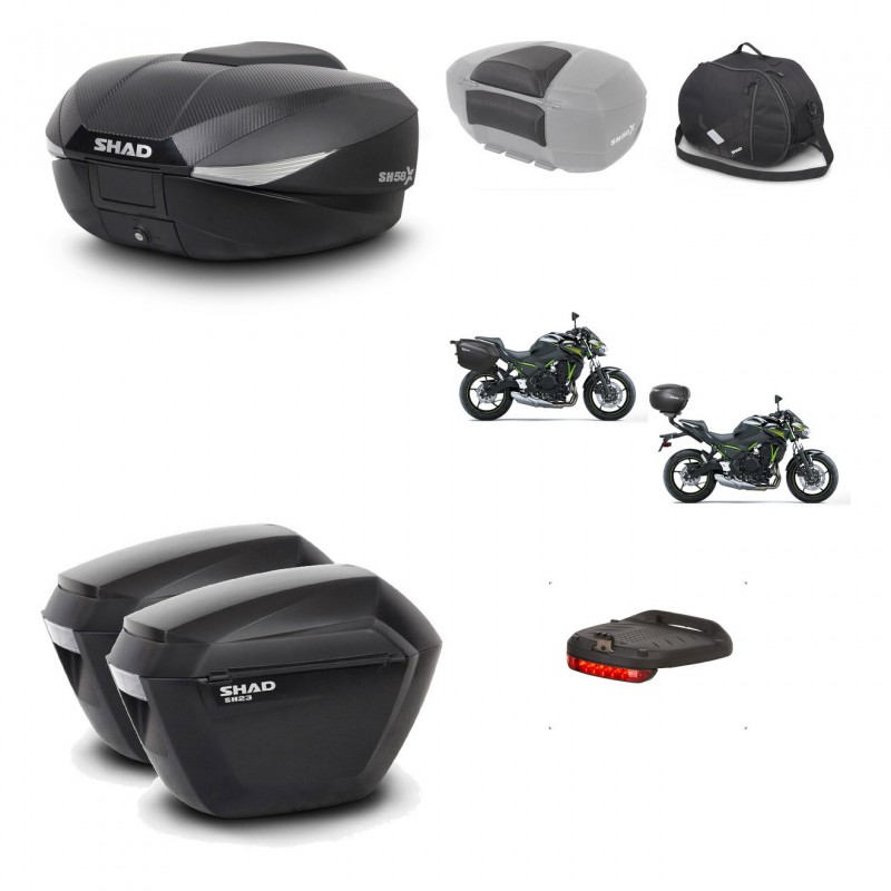 SHAD SH23 suitcases + mounting bracket SH58 trunk accessories KIT-458686