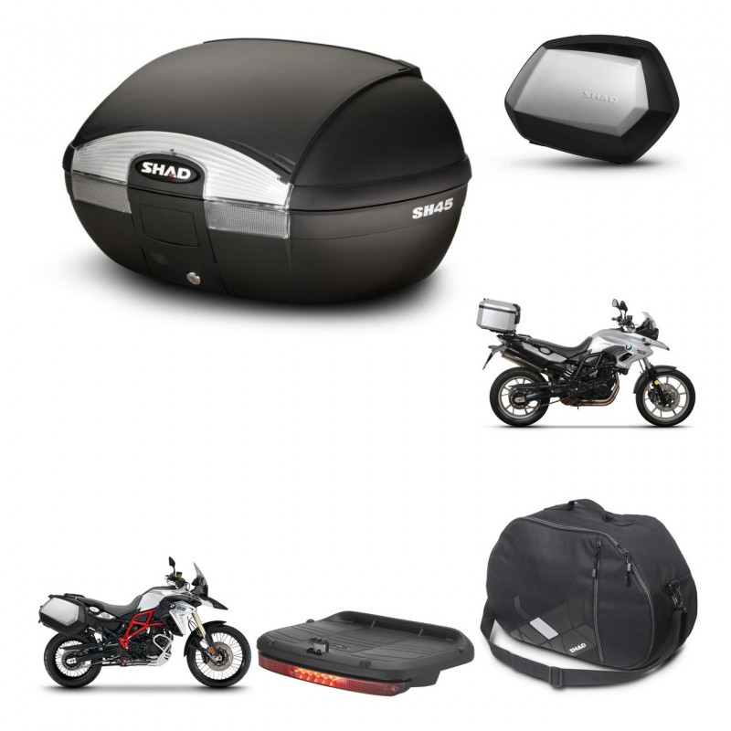 SHAD SH35 PREMIUM suitcases + mounting bracket SH45 trunk accessories KIT-458693