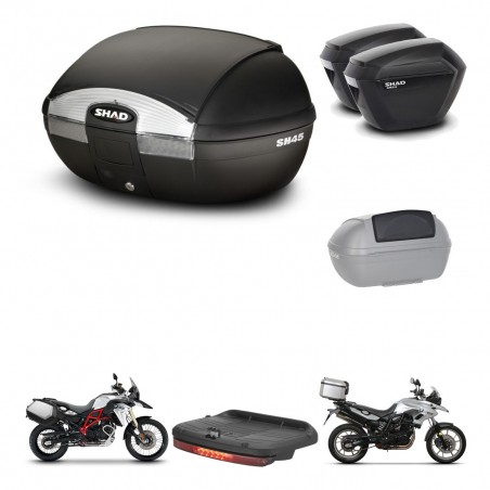 SHAD Maletas sh23 + soporte montaje baul SH45 accesorios KIT-458704