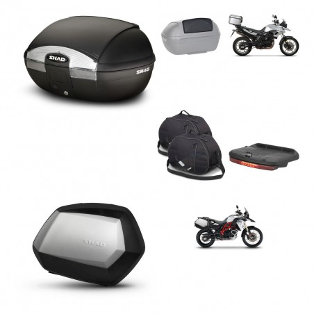 SHAD Maletas SH35 PREMIUM + soporte montaje baul SH45 accesorios KIT-458706