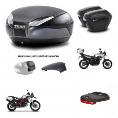 SHAD Suitcases sh23 + mounting bracket trunk SH48 backrest cover accessories 49 L KIT-458716