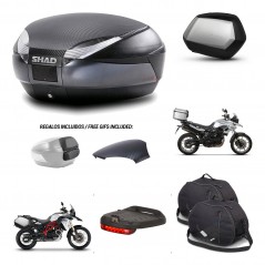 SHAD SH35 PREMIUM suitcases + mounting bracket SH48 trunk backrest cover accessories 49 L KIT-458718