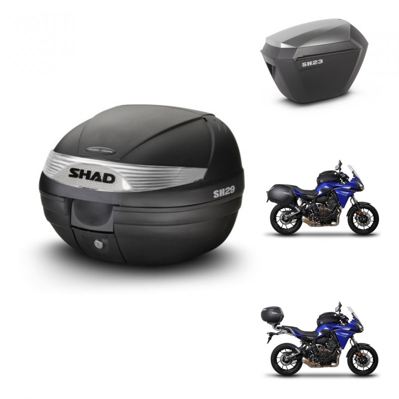 SHAD SH23 alu suitcases + mounting bracket SH29 trunk KIT-458739