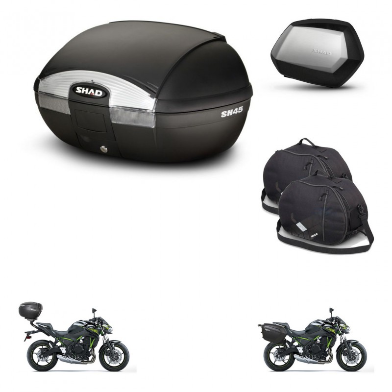 SHAD SH35 PREMIUM suitcases + mounting bracket SH45 trunk accessories KIT-458744