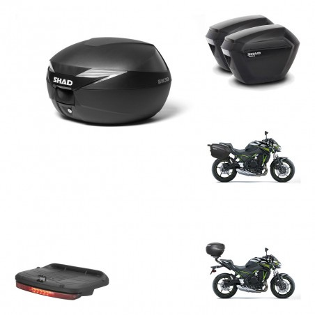 SHAD Maletas sh23 + soporte montaje baul SH39 accesorios KIT-458746