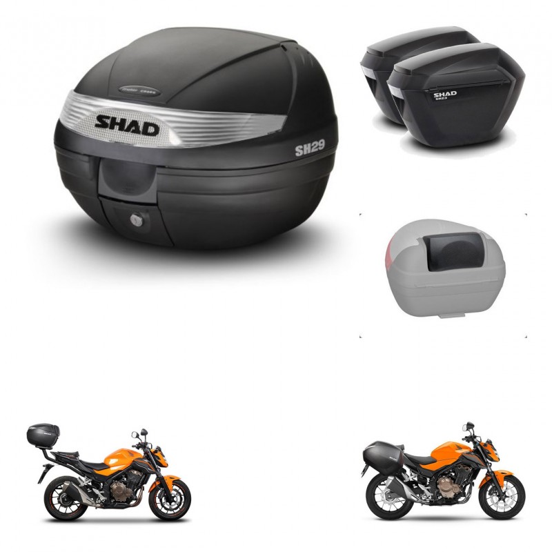 SHAD SH23 suitcases + mounting bracket SH29 trunk accessories KIT-458756