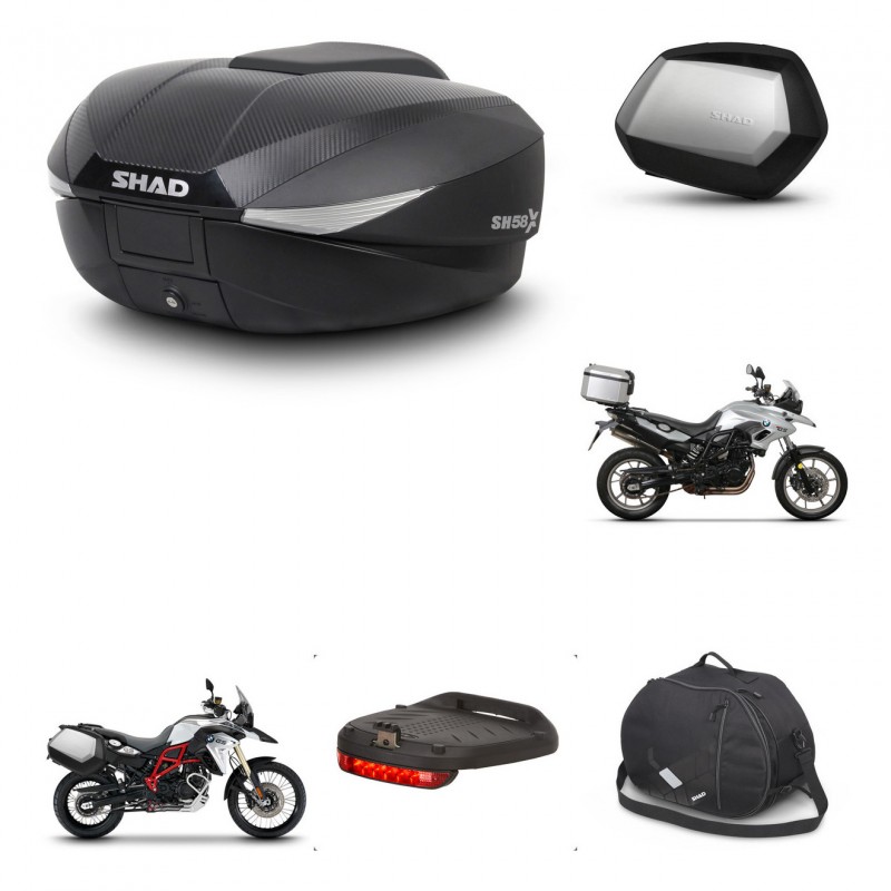 SHAD Maletas SH35 PREMIUM + soporte montaje baul SH58 accesorios KIT-458772