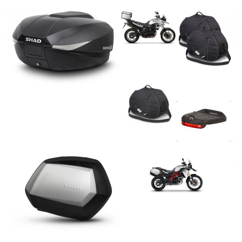 SHAD Maletas SH35 PREMIUM + soporte montaje baul SH58 accesorios KIT-458773