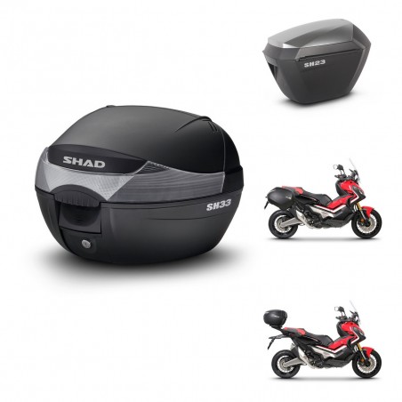 SHAD Maletas sh23 alu + soporte montaje baul SH33 KIT-458778