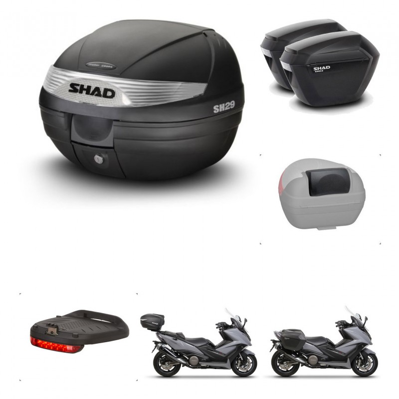SHAD Maletas sh23 + soporte montaje baul SH29 accesorios KIT-458802
